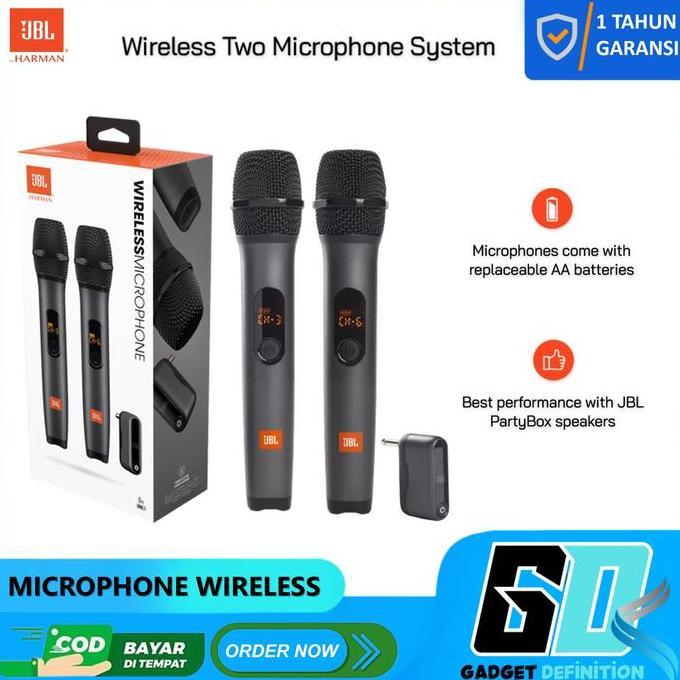 WARUNGLEKYANTO - MICROPHONE WIRELESS JBL 2 MIC PROFESSIONAL MIC KARAOKE