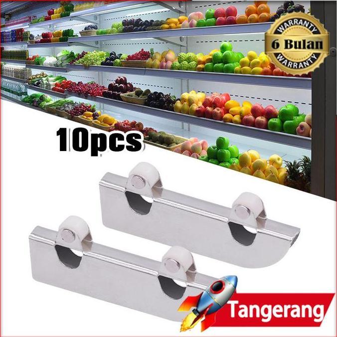 FARMUKE 10pcs 5cm Kaca Pintu Geser Roda / Roda Rel Pintu Geser Katrol Pintu Baja Tahan Karat / Kaca 