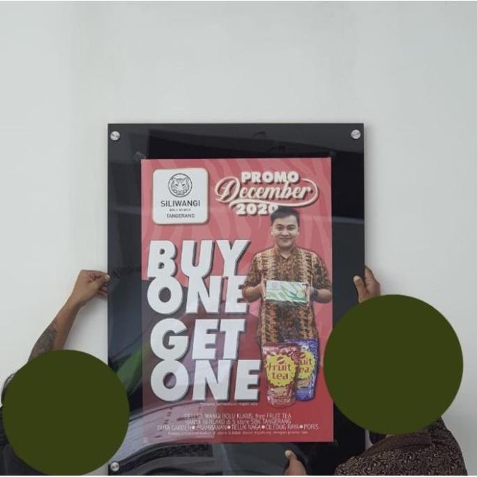 AKRILIK FRAME HITAM (UKURAN A0)(CEK DESKRIPSI / Acrylic frame tempat poster Foto Kertas