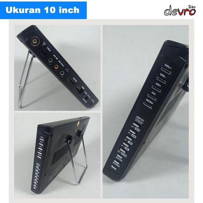 KAMLAN TV Digital Rechargeable Baterai Portable TV Monitor 5, 7, 10 Inch DVB-T2 dan Analog AV HD IN 
