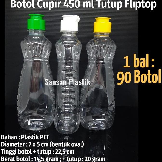 FYP BOTOL CUPIR 450 ML TUTUP PUSHPULL/ TUTUP FLIPTOP KHUSUS EXPEDISI ''