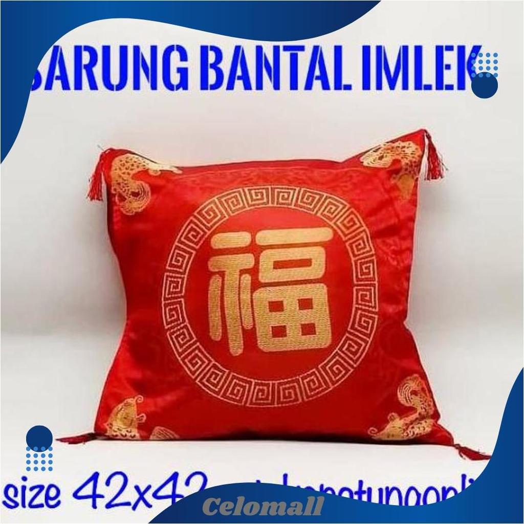 Bantal Sofa Imlek Hoki 01 Kain Motif Fuk Promo Puncak