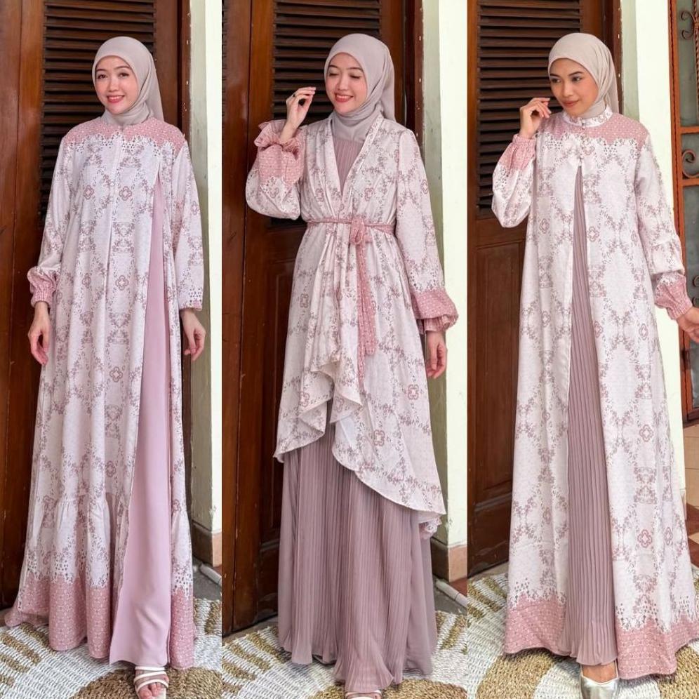CUCI GUDANG Joley Cloth - Raya Series Marsya Dress Elegant Baju Seragaman Keluarga Gamis Lebaran Kon