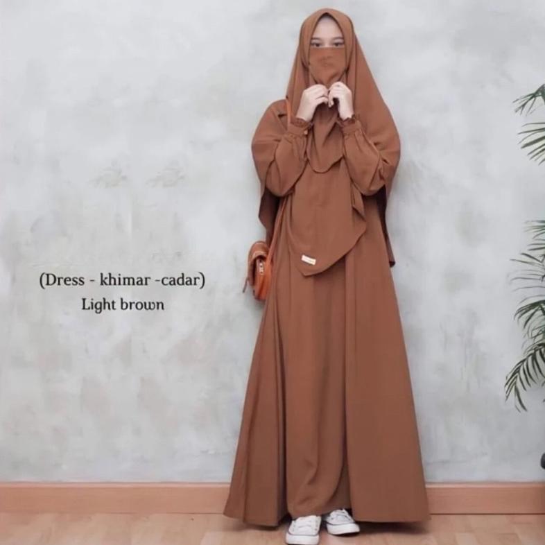 100% AMAN Araya Set ( Gamis + Hijab + Cadar )/EPIC/Gagil/Ninos 2026