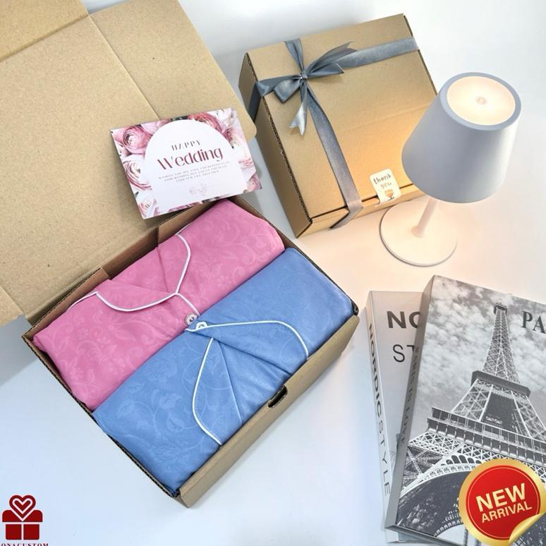 NEW PRODUCT HAMPERS WEDDING PIYAMA COUPLE SET | KADO PERNIKAHAN ANNIVERSARY PASANGAN HADIAH VALENTIN