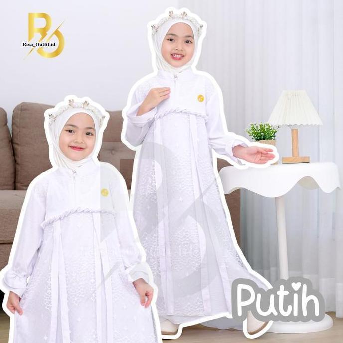 Gamis Anak Perempuan Brukat 3-10 Tahun / Baju Muslim Gamis Anak Brukat / Gamis Brukat Anak Dress Bes