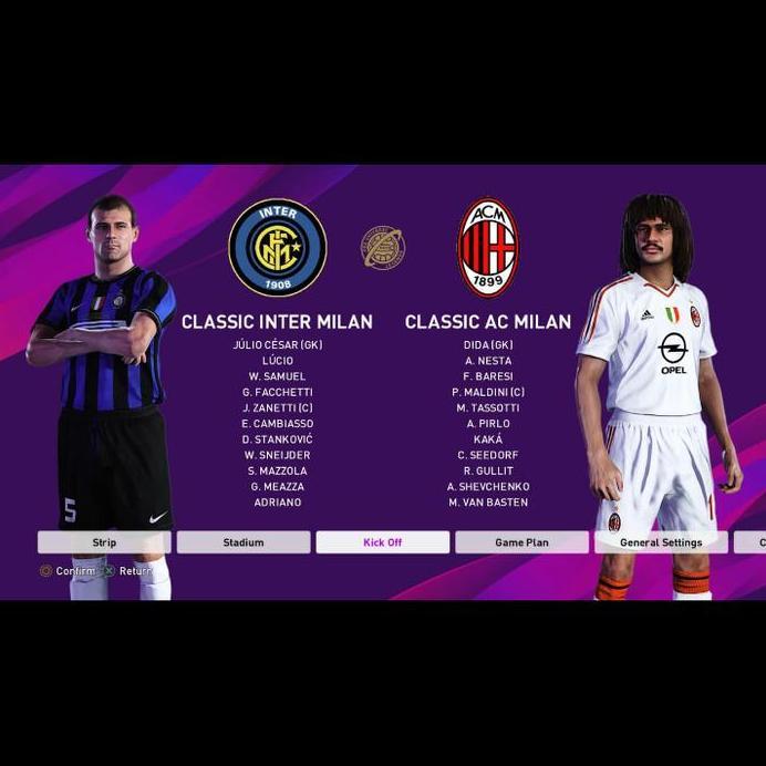 Patch PS4 PES 2020 option file plus legend classic team pes 20