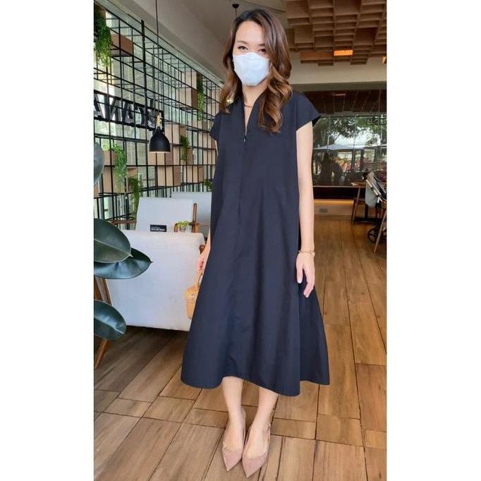 DS198 >> DRESS PREMIUM / DRESS SLETING LENGAN PENDEK / DRESS MERAH NATAL PUTIH 799