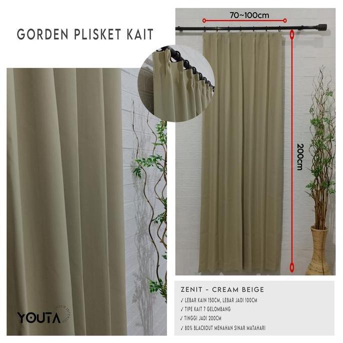 Gorden blackout gordyn minimalis polos coklat