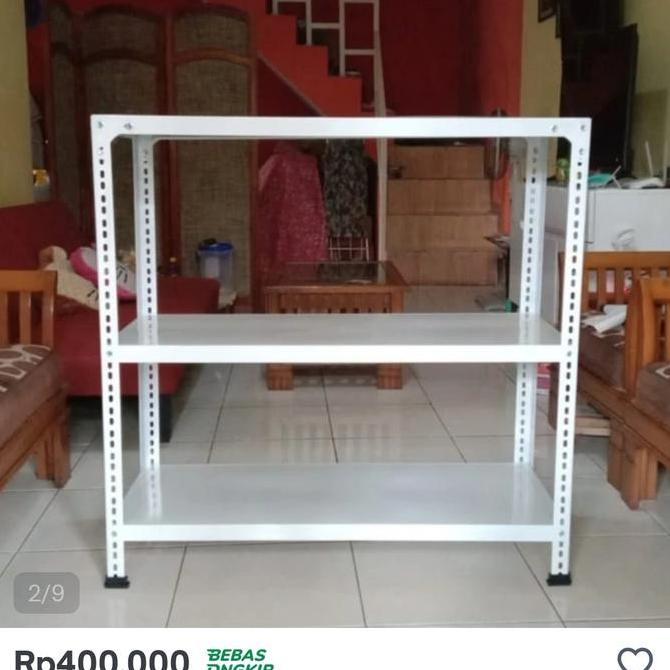 meja besi 3 susun rak