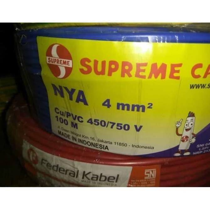 Promo Kabel NYA 4 Supreme Tunggal Engkel Kabel NYA 4mm Supreme 100meter Diskon