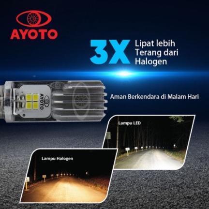 NEW LAMPU LED MOTOR ORIGINAL AYOTO M2B H6 AC/DC 8WATT+8WATT !