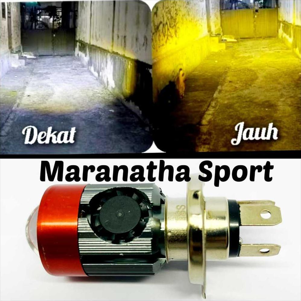 hot deals lampu utama led h4 - lampu depan tipe laser + kipas pendingin - lampu utama motor