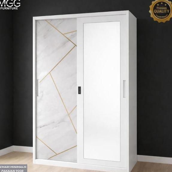 desyivarnabirian - mgg  lemari pakaian besi 2 pintu sliding jumbo | lemari baju sleding kaca anti ja
