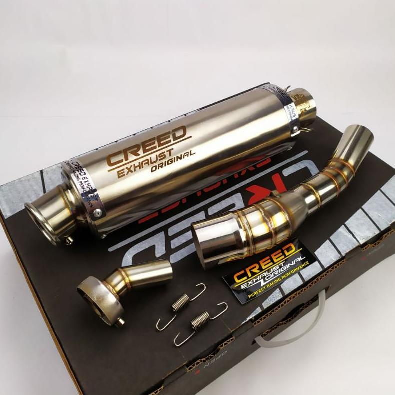 hot deals knalpot racing+slip on+db killer creed exhaust for cbr 150r, cb150r, ninja 250fi/karbu, ni