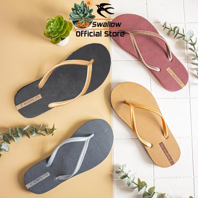 Sun Swallow Sandal Jepit Karet Wanita Sendal Tokyo Polos Ukuran Size 35 36 37 38 39 40