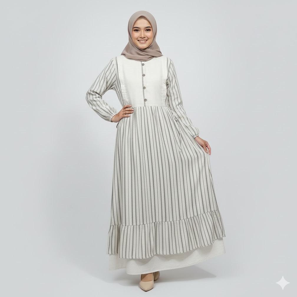 RILLEY - Gamis Ellen | Gamis Wanita Adem Bahan Linen