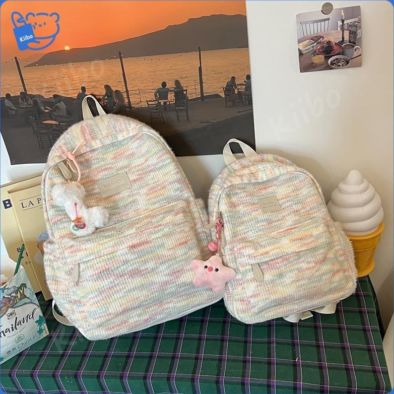 BEST SELLER PELANGI MEWAH RAJUTAN TAS SEKOLAH WANITA TAS SEKOLAH PELANGI VOLUME TINGGI TAS TRENDI TA