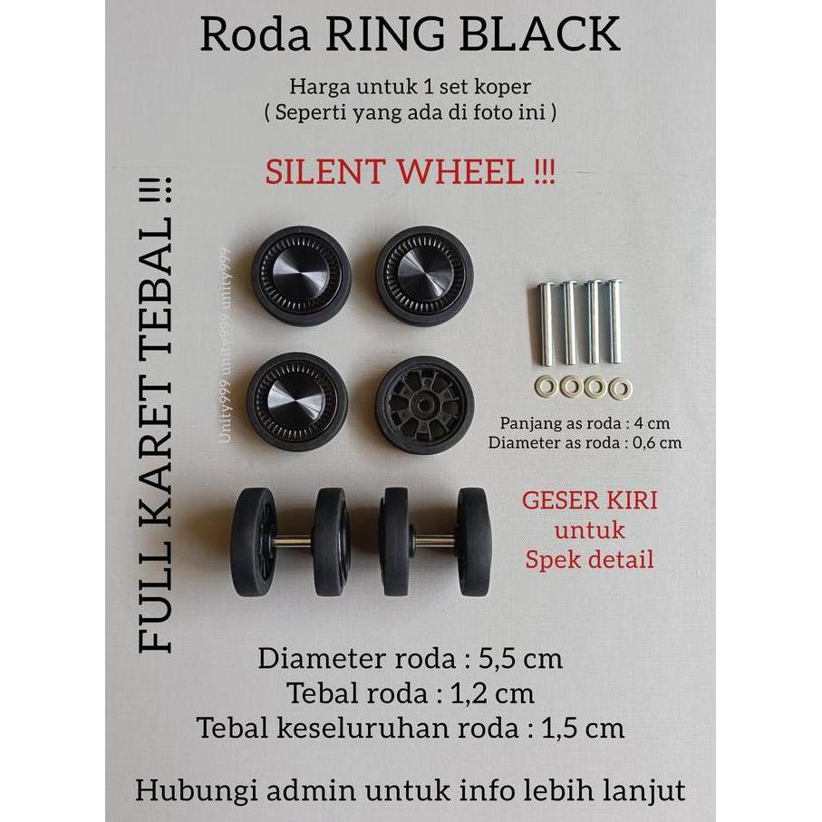 uvassballah  - roda koper roda koper pengganti roda double wheel roda 360 roda putar