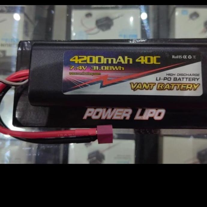 VANT 4200MAH 7.4V 40C HARD CASE TAMIYA PACK LIPO BATTERY #VANT4200R40-2S