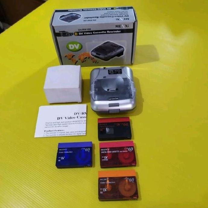 ME-XI Rewinder Kaset Mini DV Sony Canon JVC Panasonic Baru 100% Fungsi Normal Pengoperasian Adaptor 