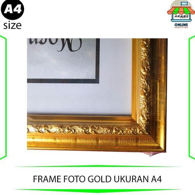 BINGKAI / FRAME / FIGURA FOTO A4 WARNA GOLD