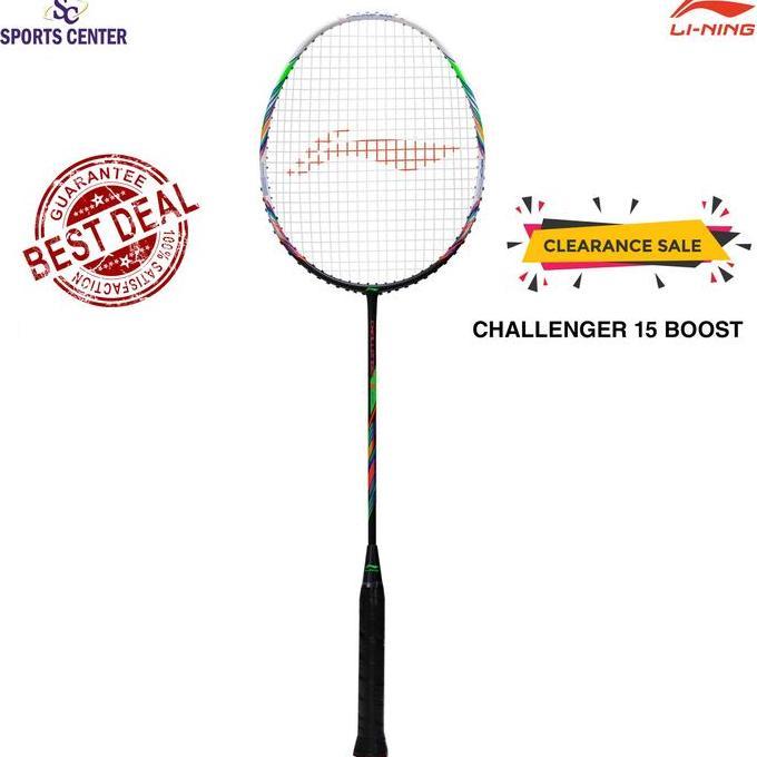 Barzandra - Clear Sale Raket Badminton Lining Challenger 15 Boost Black White
