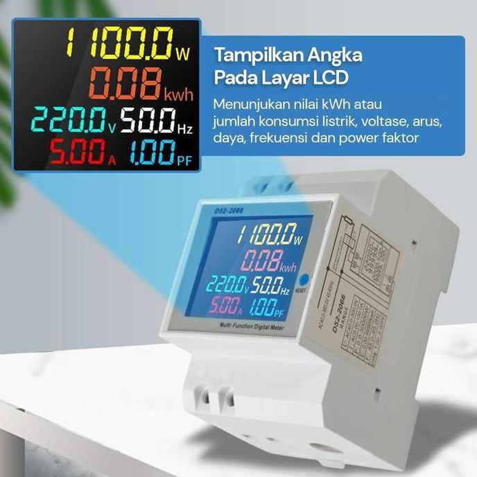 kWh Meter Digital MCB Digital Pengukur Meteran Listrik PLN Digital 1P