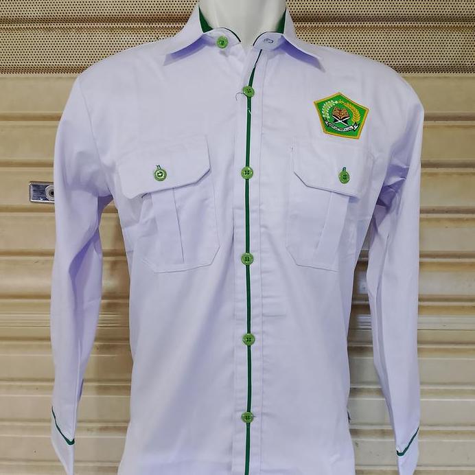 Kemeja KEMENAG Seragam Kemenag Putih Lengan Panjang