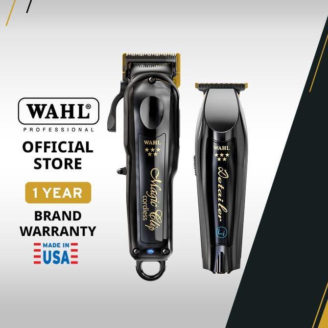 Wahl 5 Star Midnight Black Barber Combo - Alat Cukur Rambut Profesional, Alat Cukur Rambut, Mesin Po