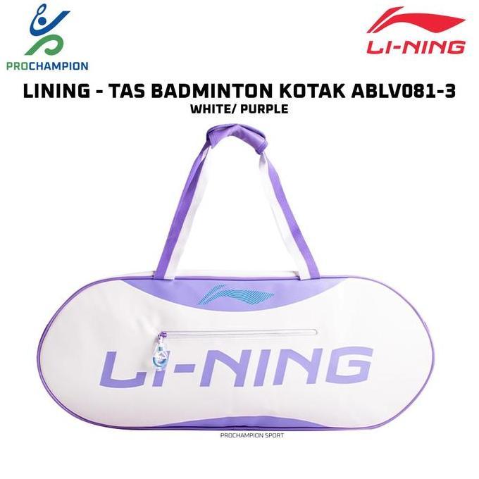 Tas Badminton Kotak LINING ABLV081-3 White Purple