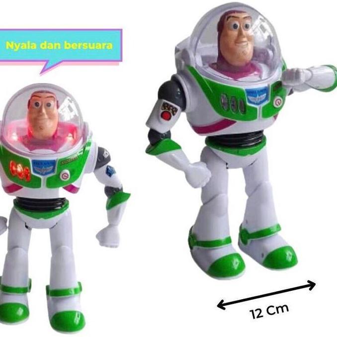 Bst Ready Mainan Robot Buzz Toy Story-Captain Amerika-Spiderman-Ironman Bisa Jalan Lampu Dan Musik B