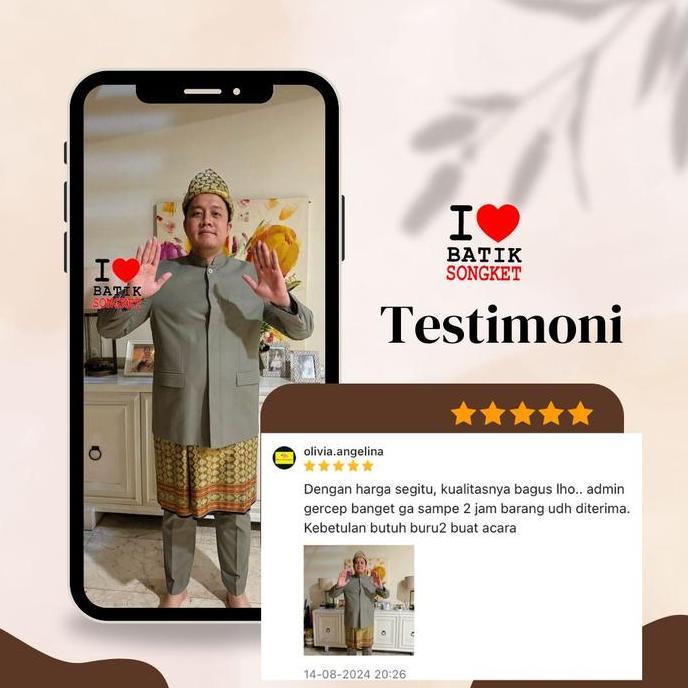 New !!! TOPI TANJAK PRIA LAKI-LAKI SONGKET TENUN ASLI ADAT PALEMBANG MELAYU BATIKSONGKET