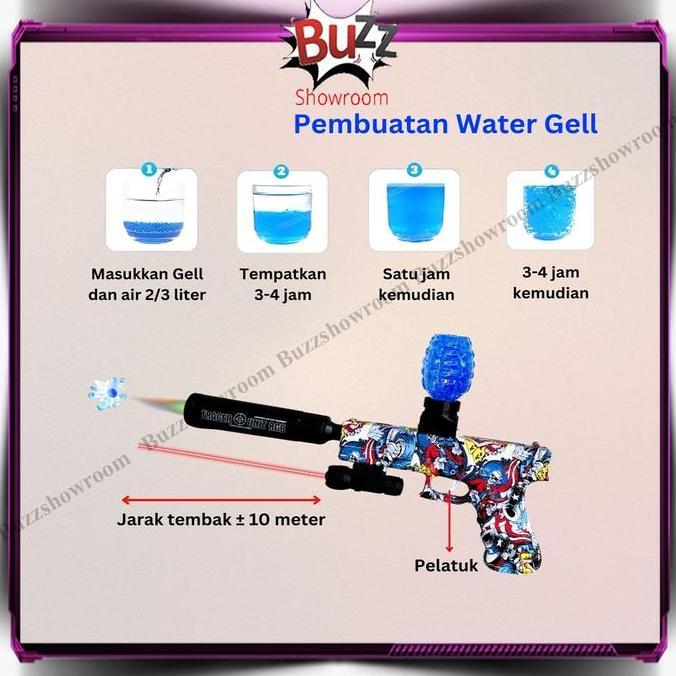 Ready Handgun Anak WGG Water Gel Mainan Watergel Gun Infrared With Lamp murah