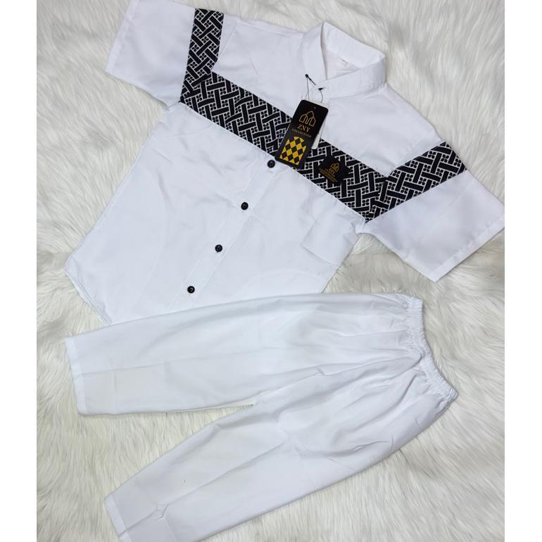 Termurah Baju Koko Anak  Setelan Baju Muslim Anak Laki Laki Kombinasi Batik Kobata