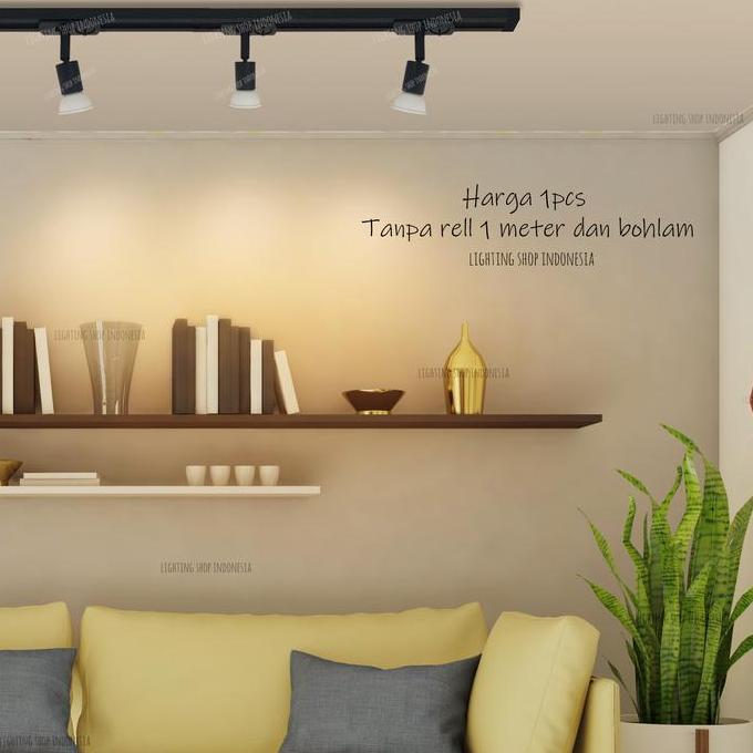 Kap lampu spotlight sorot kaki rell housing fiting mr16 Hanmac