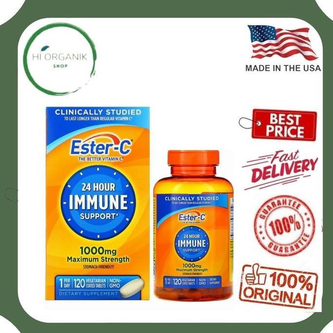 Nature's Bounty Ester C 1000 mg 24 hour immune support 120 Tabs