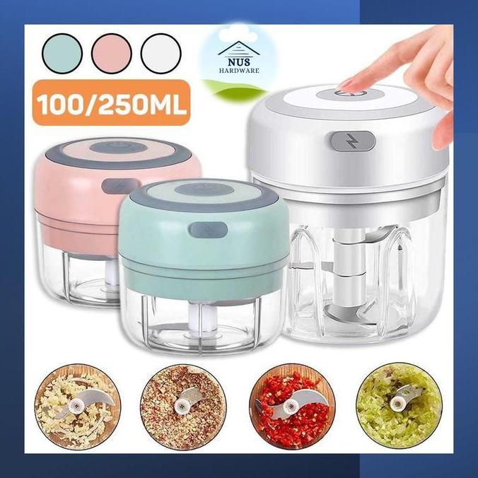 DHIRTYM Blender Portable Pemotong Makanan Mini Elektrik Penghancur Bawang