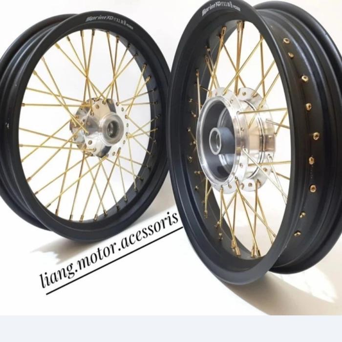 Sepaket Velg Jari Jari Ring 17 Tapak Lebar - Supra X 125 Sonic 150 Cs1