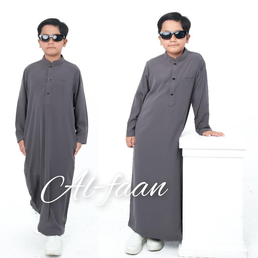 GARANSI JUBAH ANAK PRIA JUBAH REMAJA GAMIS ANAK JUBAH MUSLIM PRIA PANJANG HITAM KATUN ROBES