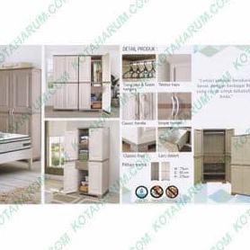 lemari pakaian baju plastik 2 pintu olympic olymplast OMC ST 1 bandung