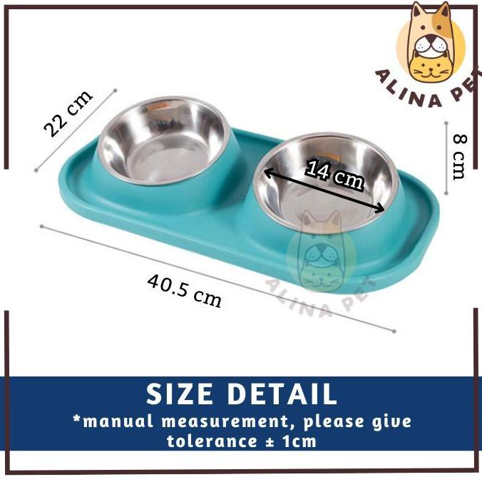 Tempat Makan Anjing Anti Semut 15 TILT Tempat Makan Kucing Double Stainless Bowl Tempat Makan Anjing