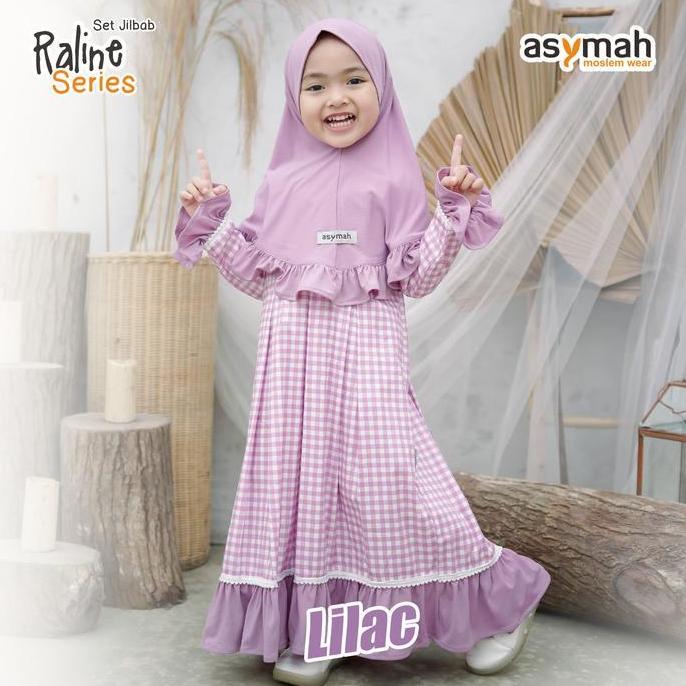 Gamis Anak Warna-Warni Motif Kotak Mix Renda Katun Jepang Tokai Senko Original - Raline Series By As