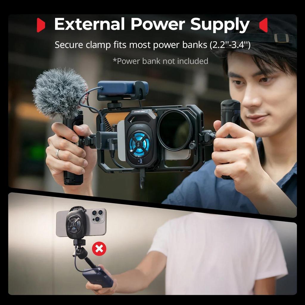 SmallRig Universal Cooling Mobile Phone Cage for iPhone 17 16/Android Smartphones w 2-in-1 USB-C Aud