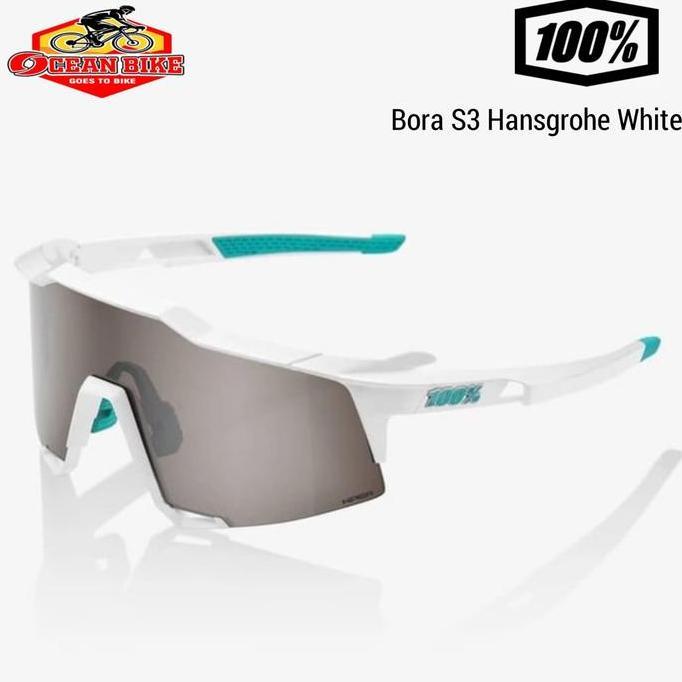 Kacamata Sepeda Gowes S3 100% 100Percent Bora Hansgrohe White