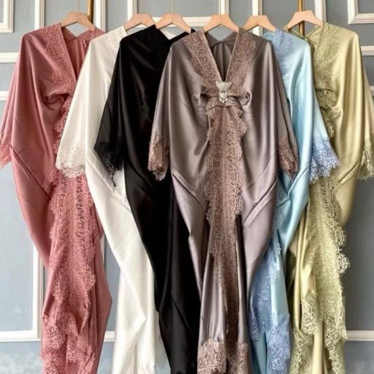 Kaftan Polos Satin Velvet Premium Wanita- Kaftan Pesta, kondangan Kaftan Lebaran