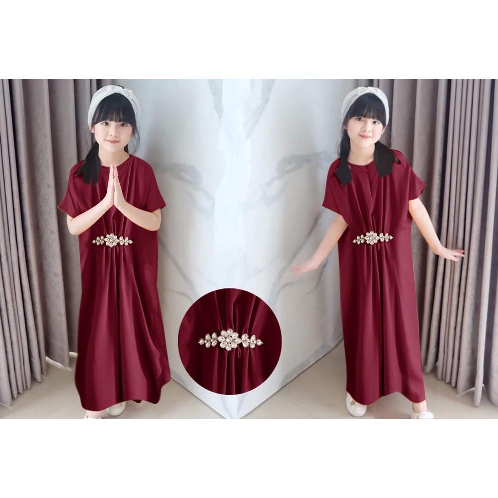 KAFTAN ANAK PEREMPUAN SHABIRA TERBARU 2023 3 SAMPAI 12 TAHUN FIT M L XL KAFTAN LEBARAN KEKINIAN