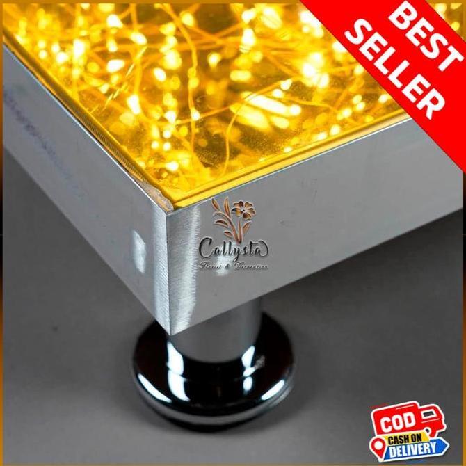 Lampu Panggung Kaca 1 Set isi 4 PCS Akrilik | Stage Lighting LED Starlit Wedding Floor Tumbler | Sta