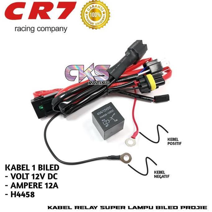 Cr7 Kabel Relay Biled Hid Premium Tipe Socket H4 Bisa Mobil Motor Kabel Set 1 Lampu Universal Ready