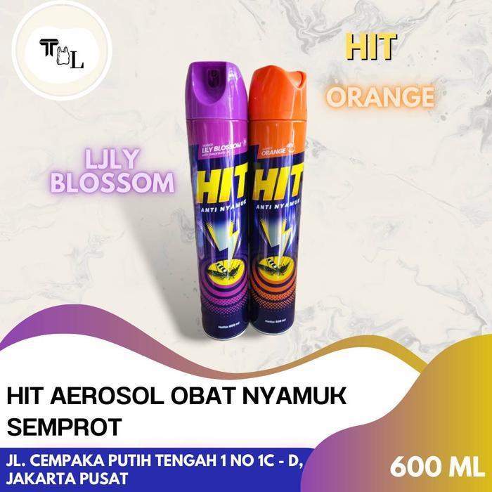 Hit Aerosol Obat Nyamuk Semprot 600ML - Orange